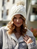 Cream winter hat C14 - Online store - Boutique